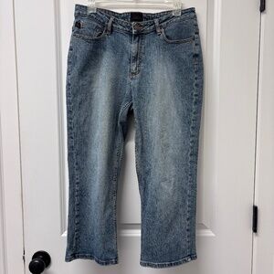 Riders by Lee Jean Capris Cropped 30" Sz10? Blue Denim Womens
